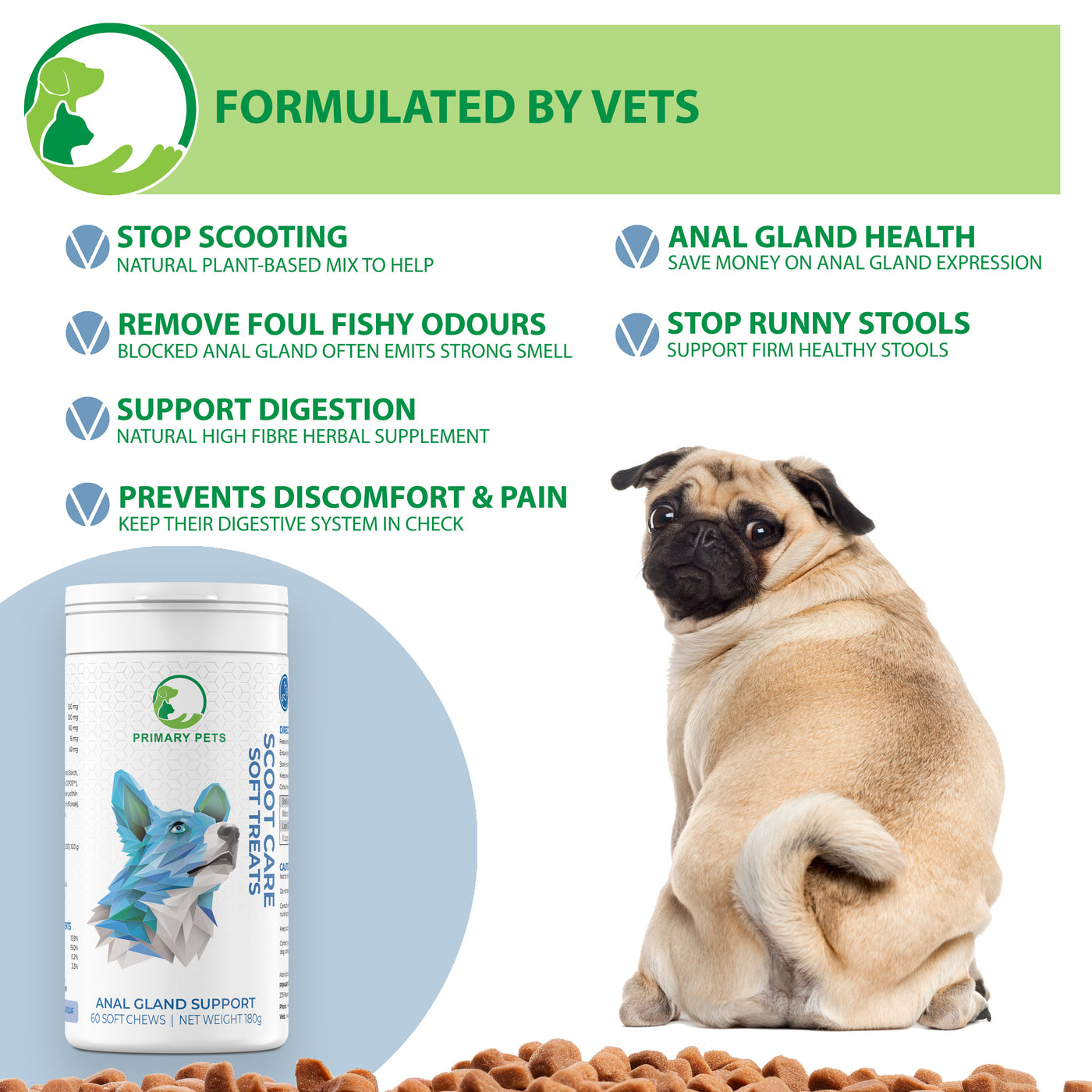 Scoot Relief Soft Chews, Anal Gland Support for Dogs