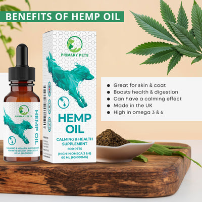 Hemp Seed Oil for Dogs | Dog Calming | 60ml Dropper