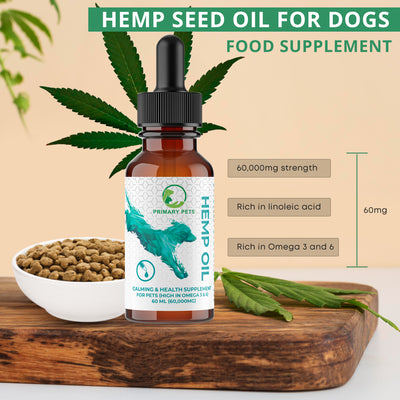 Hemp Seed Oil for Dogs | Dog Calming | 60ml Dropper