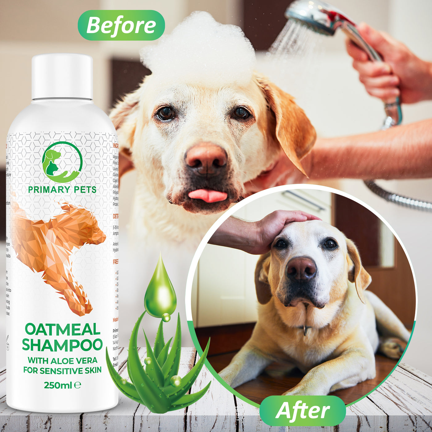 Oatmeal Dog Shampoo | 250ml | Mix 10:1